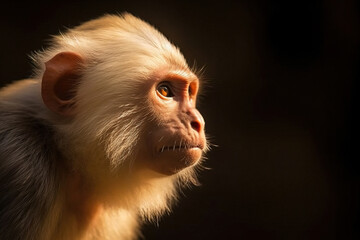 portrait of a macaque monkey