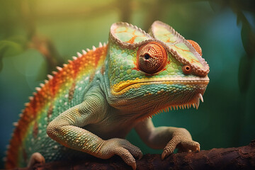 Beautiful chameleon animal generative ai