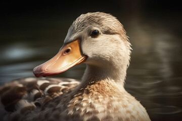 Cute closeup of a duck 