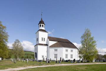 Tynset white church ,Tynset is a municipality in Østerdalen in Innlandet county.,Norway