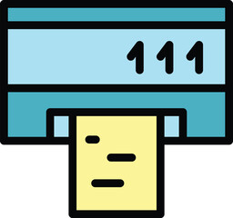 Taximeter vehicle icon. Outline Taximeter vehicle vector icon for web design isolated on white background color flat