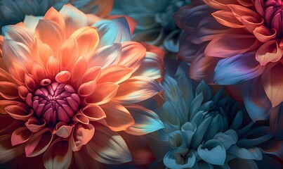  a close up of a flower with many colors on it.  generative ai