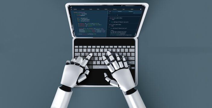 Software development programming on computer screen for modish application and program coding