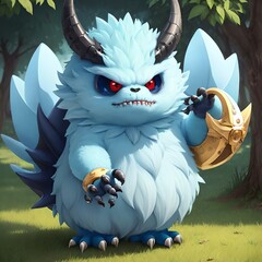 Single Cute Monster Character for Battle Design
