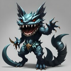 Single Cute Monster Character for Battle Design
