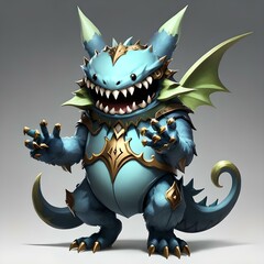 Single Cute Monster Character for Battle Design