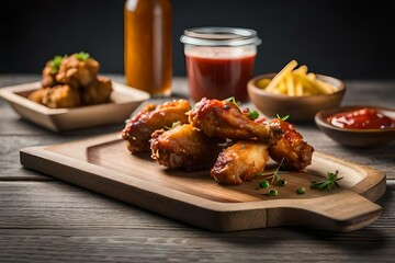 grilled chicken wings generated by AI technology  generated by AI technology 