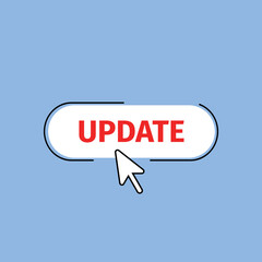 reboot. update. smartphone update. button. click on the update button. vector illustration. on a white background. there is animation. smartphone. settings. loading. . click with the cursor
