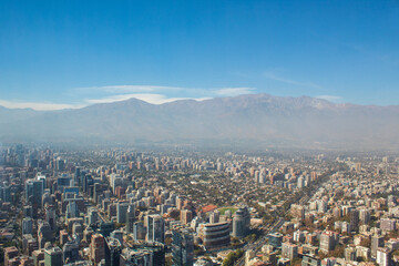 Obraz premium panorama of the city santiago chile