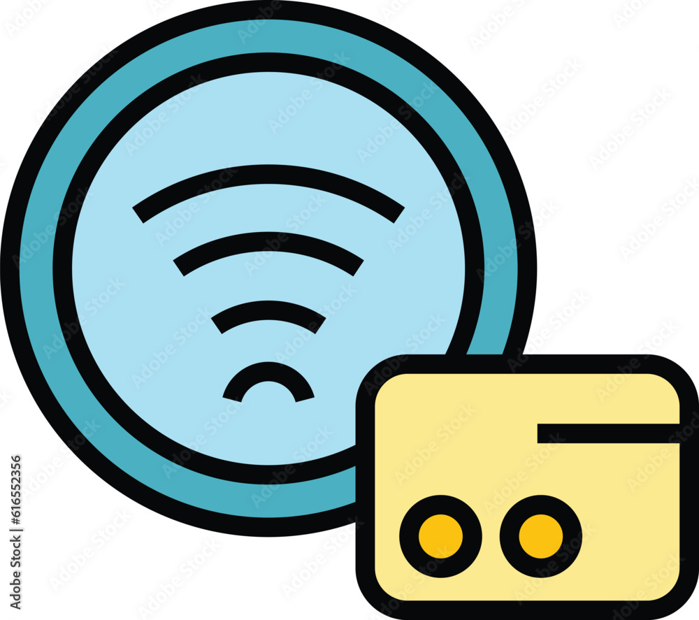 Poster subway wifi point icon. outline subway wifi point vector icon for web design isolated on white backg