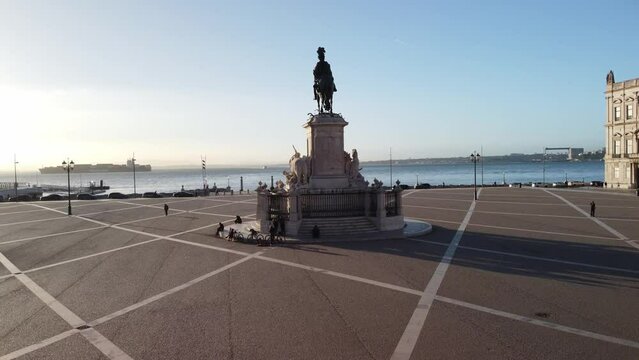 Video dron 4K aire libre en lisboa cuando estaba viajando 