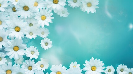 Natural chamomile flowers background. Illustration AI Generative.