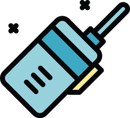 Expedition walkie talkie icon. Outline Expedition walkie talkie vector icon for web design isolated on white background color flat