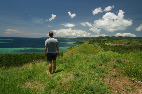 Beautiful green scenery at the nature of Flores.