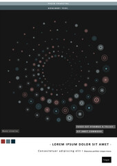 Abstract colorful dot circle poster template