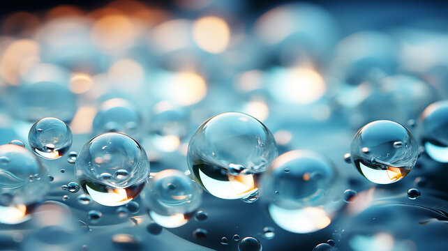 Green Hydrogen water element bubble artificial reflection	
