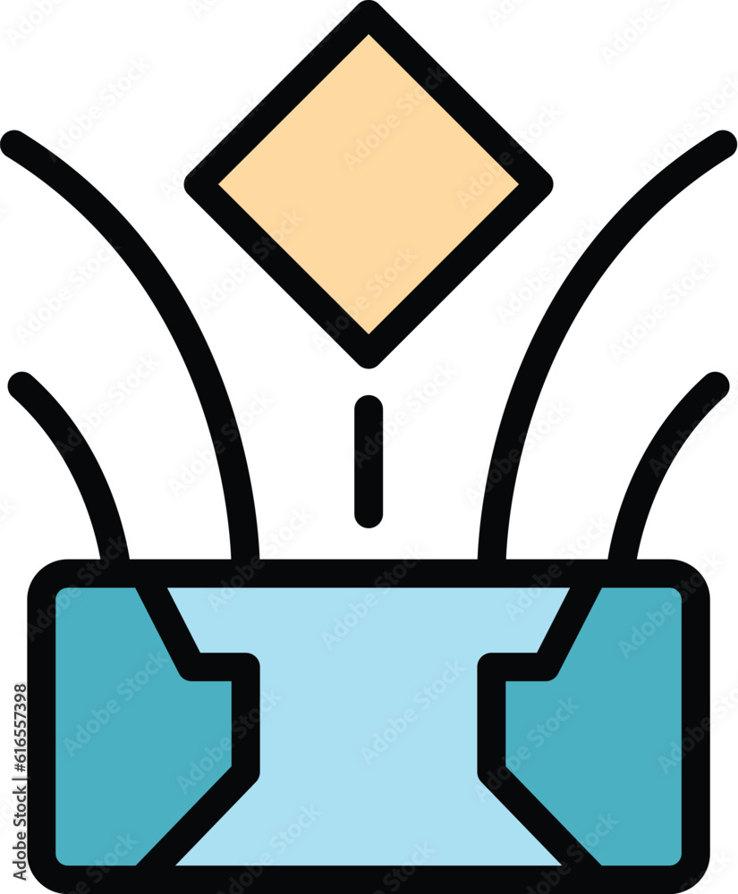 Poster web hologram projection icon. outline web hologram projection vector icon for web design isolated on
