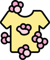 Cleaning tshirt icon. Outline Cleaning tshirt vector icon for web design isolated on white background color flat