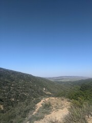 landscape with blue sky