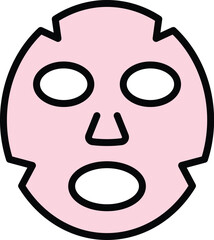 Face mask icon. Outline Face mask vector icon for web design isolated on white background color flat