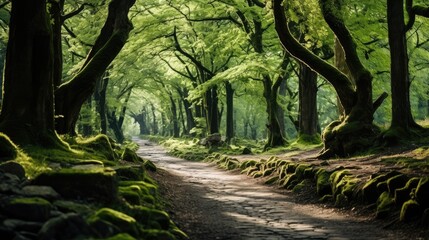 a path through a forest