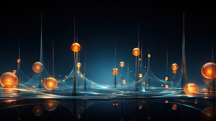 a digital art of a city