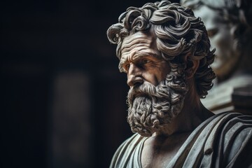 Fototapeta na wymiar a statue of a man with a beard