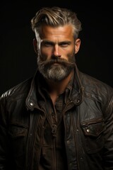 Obraz premium a man with a beard and mustache