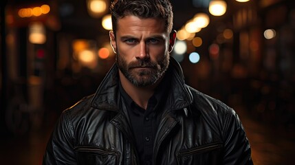 Obraz premium a man with a beard and blue eyes