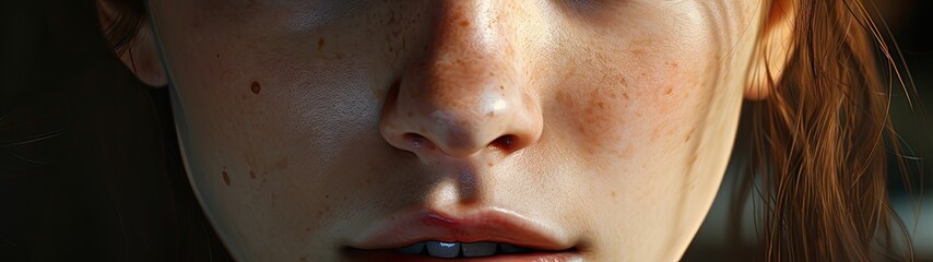 close up of a person's nose - obrazy, fototapety, plakaty