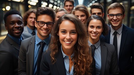 a group of people smiling for a photo
