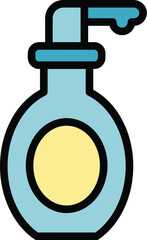 Korean cosmetics spray icon. Outline Korean cosmetics spray vector icon for web design isolated on white background color flat