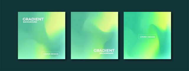 Set of covers design templates with vibrant gradient background. Trendy modern design. Applicable for placards, banners, flyers, presentations, covers and reports. Vector illustration. 