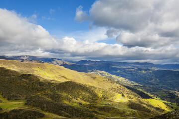 Green hills in Colombia