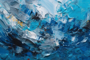 Blue abstract painting, Generative AI