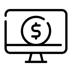 pay per click line icon