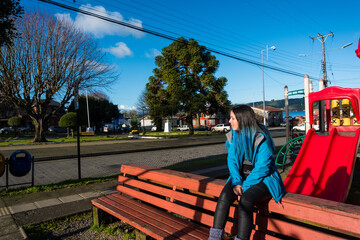 person on the bench