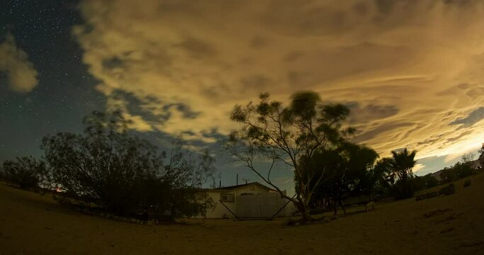 Stars and Clouds Timelapse Desert Home Night Sky