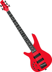 rock electric 5 string bass guitar