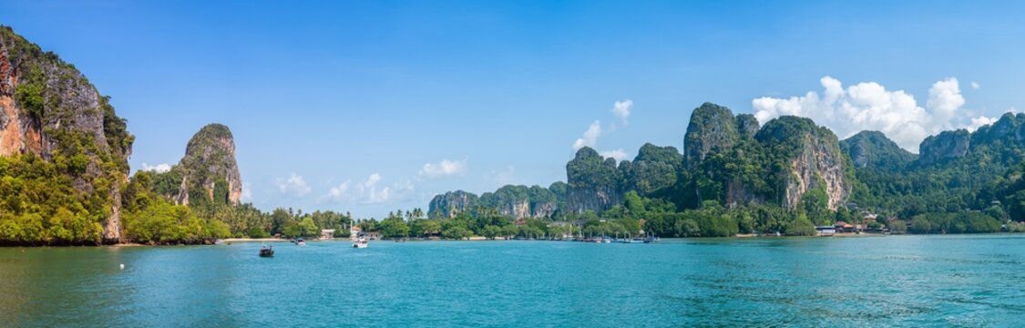 panoramic view of ao nang beach, thailand
