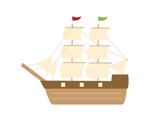 帆船をイメージしたイラスト © Rica Nohara