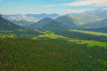 Naklejka na ściany i meble Scenic beauty of Rock mountain national park in Colorado
