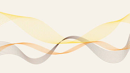 Abstract wavy lines lighting effect on white background.