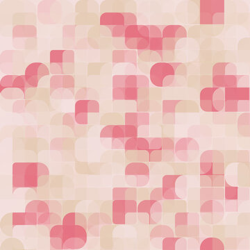 Red & Beige shades abstract background - Geometric Modern Pattern 