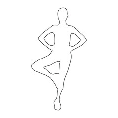 people icon gymnastic person icon vector