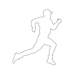 man running icon vector