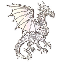 Vector drawn dragon