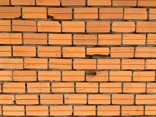 close up of brick and cement concrete texture, close up of wall background for design