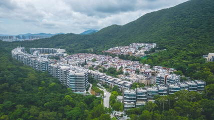 the landscape of HKUST and Tai Po Tsai Village June 25 2023