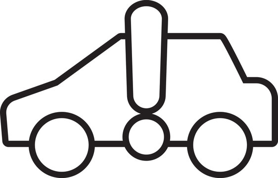 recommend clip art: トラブルを起こした自動車のピクトグラム